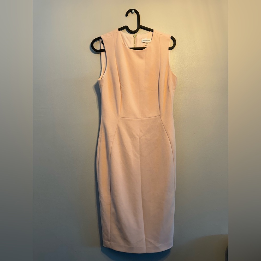 Calvin Klein Pink Dress Classic with Gold Zipper
